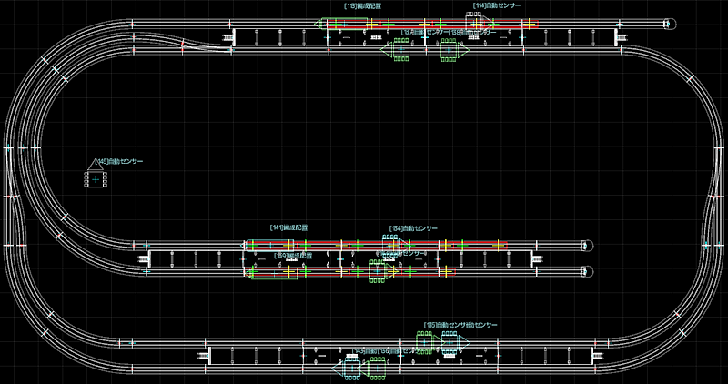 VRMNX単線閉塞自動運転レイアウト レイアウター